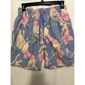 Chubbies Men's Swim Trunks Hawaiian Parrots‎ Floral Print Large Tropical